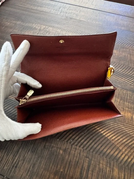 Louis Vuitton vintage Sarah monogram wallet converted Crossbody 2000 France - Picture 9 of 17